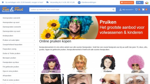 Reviews over Feestpruikenwinkel.nl